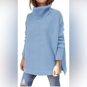 Lillusory Women’s Turtleneck oversized Batwing sweater NWT!